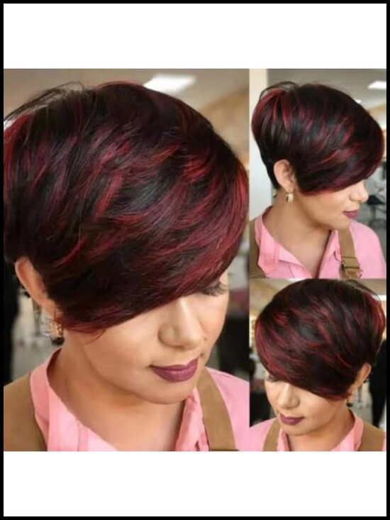 Brazilian Remy Human Hair Pixie Cut Wig - Glueless Short Bob Womens Wig main image 6